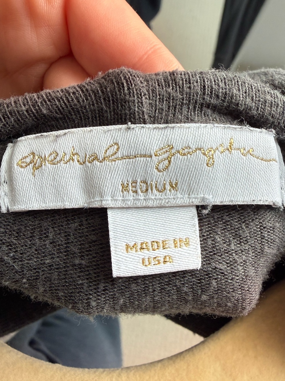Spiritual Gangster Charcoal Hoodie Made in USA Medium - Picture 3 of 3